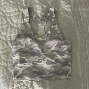 White Camo Athletic Tank Top